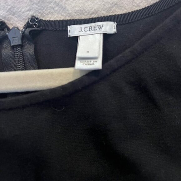 J. Crew Black Flared Ponte Mini Dress size 4 - Picture 4 of 5